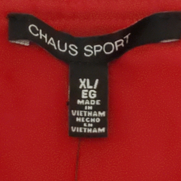 NWT Women's Red Sleeveless Shirt Chemise Vest Chaus Sport XL NEW! - Picture 4 of 8